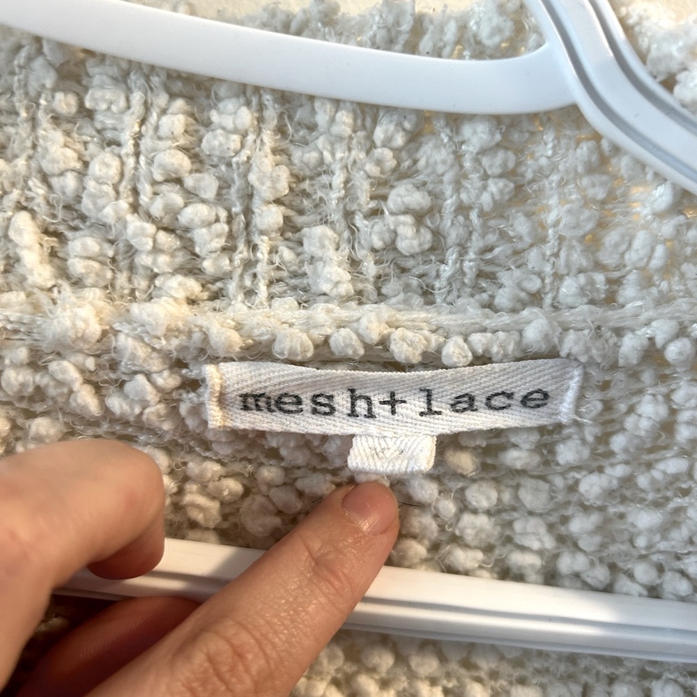 White Textured Cardigan - Picture 3 of 3